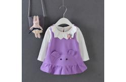 China 110CM 17KG Toddlers Matching Vest And Skirt White Long Sleeve Shirt Outfit Sets supplier