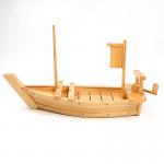 Sustainable Bamboo 70cm Sushi Boat Tray With Flagpole for sale
