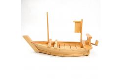 China Sustainable Bamboo 70cm Sushi Boat Tray With Flagpole supplier