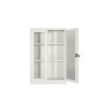 Laboratory Vessel Storage  Two Glass Door Metal Filing Cabinet for sale