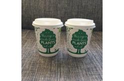 China 8oz Sustainable PLA Double Wall Paper Coffee Cups With Lid supplier