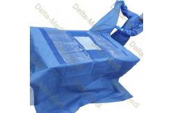 China SBPP+PE SMS SMMS SMMMS SMF Cardiovascular Drape With Pouches 20gsm - 60gsm supplier