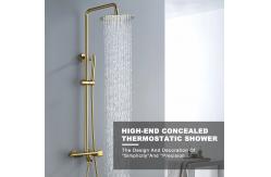 China Gold Exposed 40degree Bath Shower Faucet Set With Hand Shower supplier