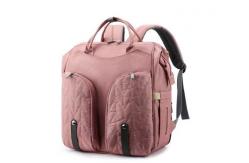 China 600D Travel Mommy Backpack Nursing Diaper Bag Foldable Crib supplier