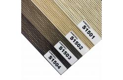China 100% Polyester Outlet Roller Blind Zebra Fabric with Wooden Pattern supplier