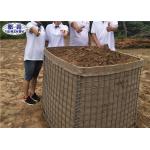 Earth Filled Sand Filled Barriers , Security Military Bastion Basket Sand Box for sale