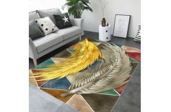 China 160*250cm Rectangle Living Room Floor Carpets By 3D Printed Feather Pattern supplier