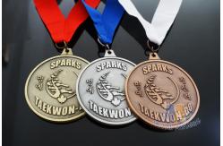 China 2D Level Round Custom Metal Sports Award Medals Recessed Textured Effect supplier