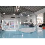 4mDia Transparent Clear Inflatable Dome Bubble Camping Tent With Airtight Tunnel for sale