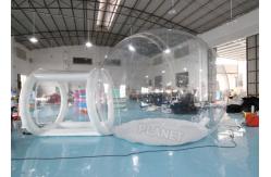 China 4mDia Transparent Clear Inflatable Dome Bubble Camping Tent With Airtight Tunnel supplier