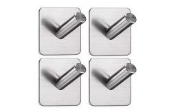China Non-Punching Heavy Duty Stainless Steel Sticky Hangers Wall Hooks Adhesive Hooks supplier