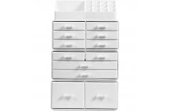 China Polystyrene 8 Layers Acrylic Makeup Organizer Clear Acrylic Makeup Drawers supplier