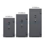 1200mm Biometric Fingerprint Lock Jewelry Watch Winder Safe Home Leather-Covered Fireproof