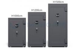 China 1200mm Biometric Fingerprint Lock Jewelry Watch Winder Safe Home Leather-Covered Fireproof supplier