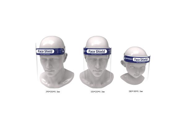 Splash Proof Double Sided 32x19cm Transparent Face Shield
