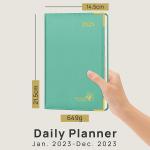 365 Days 80gsm Paper A5 Green Daily Planner 2023 Customization Daily Schedule