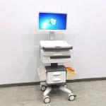 Advanced Medical PC Cart Multiple Drawers Adjustable Height Point Of Care Workstation