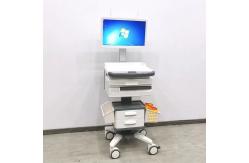 China Advanced Medical PC Cart Multiple Drawers Adjustable Height Point Of Care Workstation supplier