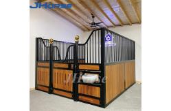 China European Horse Stable Fronts Panels Steel Q235b Wood Weatherproof Stalls Customized Size supplier