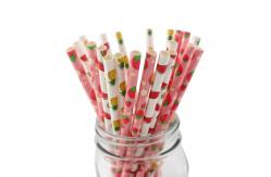 China Customer Printed Paper Party Straws 0.25 Inches Diameter Durable Reusable supplier