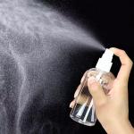 50ml portable travel mini pocket clear transparent lotion alcohol disinfectant flat round PET plastic spray bottle for sale