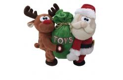 China 25cm 9.8 In Small Reindeer Stuffed Animal Simply Genius Animated Christmas Plush supplier