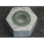 Hexagon Shape Stone Candle Holders , Marble T Light Candle Holders 6x7.2x3.5cm