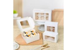 China Food Grade Windowed Cake Boxes with Customized Design and Shape supplier