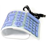 Wired USB Foldable Silicone Rubber Keyboard Slim Roll Up Travel Portable