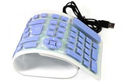 China Wired USB Foldable Silicone Rubber Keyboard Slim Roll Up Travel Portable supplier
