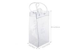 China Security String Handle PVC Packaging Bags , Reusable Plastic Wine Cooler Bags supplier