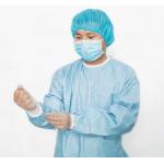 SMS Sterile Disposable Examination Gowns Non Woven Acid Resistant Round Neck for sale