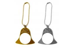 China Sublimation Christmas Blanks Metal Jingle Bell Christmas Tree Hanging Ornament supplier