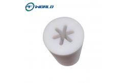 China Machined CNC Plastic Parts Precision PTFE Accessories White Thread supplier