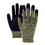 13 Gauge A4 Black Chloroprene Gloves Cut Resistant Neoprene Coated Gloves for sale