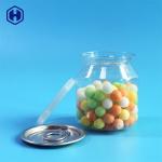 Food Safe Clear Plastic Cans Snack Candies Pacing  Plastic Cylinder Container for sale