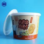 Customize Labeling Cylindrical Plastic Containers 159 MM Inside Height IML Peanut Bucket for sale