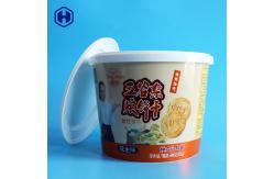 China Customize Labeling Cylindrical Plastic Containers 159 MM Inside Height IML Peanut Bucket supplier