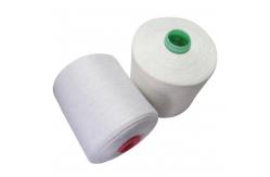 China Raw White Spun Polyester Thread 100% Sinopec Yizheng Material supplier