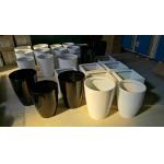Round Large Fiberglass Flower Pots for Outdoor Street Landscape for sale