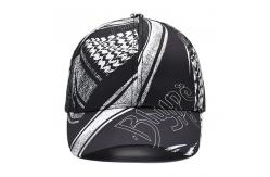 China 100% Polyester Black Baseball Cap Custom Full Sublimation Printing Baseball Hats supplier