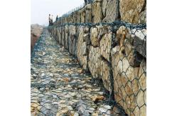 China Woven Stone Filled Galvanized Gabion Boxes Basket 8x10cm Hexagonal Hole supplier