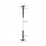 Double Mini Hook End Galvanized Steel Security Cable With Two Legs YW86375