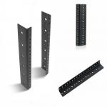 4U Vertical Mounting Rack With Rail Of Network Cabinet In Black Powder Coated Finish for sale