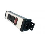 Grounded Metal Desk Power Outlet Built In Circuit Breaker & On Off Switch