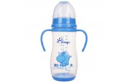 China 12oz 330ml PP Baby Bottle With Double Handle Phthalate Free Sterilizing supplier