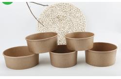 China Microwavable Customised Kraft Paper Bowls , Small Paper Bowls With Lids supplier