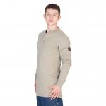 Fire Retardant Welding Workwear Henley Shirt Khaki FR Shirt Manufacturer for sale