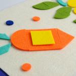 Educational Geometrical Felt Animal Stickers Puzzles For Toddlers Children Workbook for sale