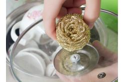 China Environmental Friendly Brass Wire Sponge , Rust Resistant Large Scouring Pads supplier